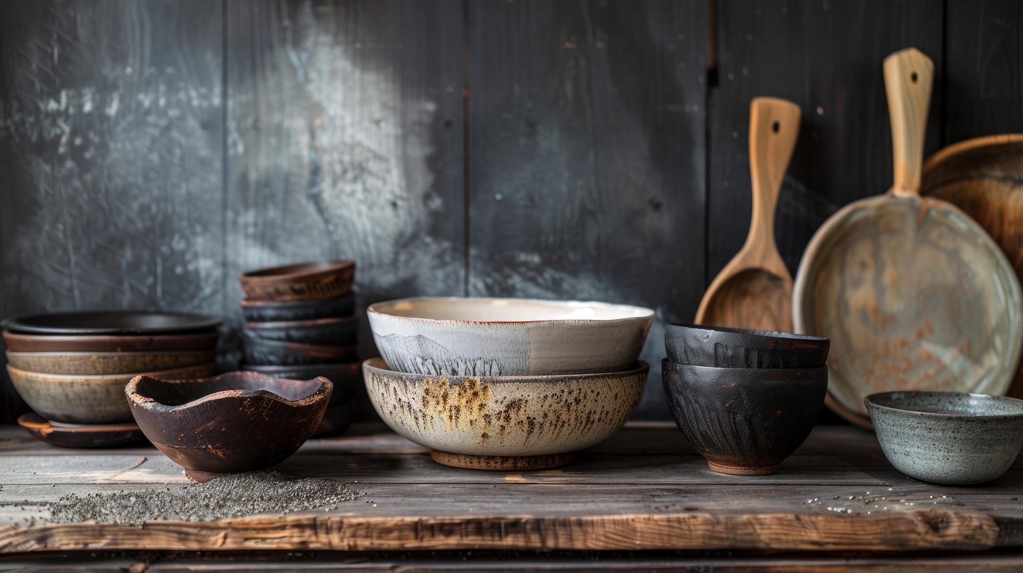 Interior da cozinha-atelier